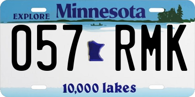 MN license plate 057RMK