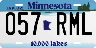 MN license plate 057RML