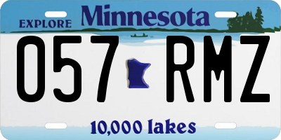 MN license plate 057RMZ