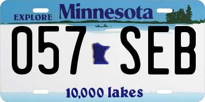 MN license plate 057SEB