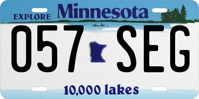 MN license plate 057SEG