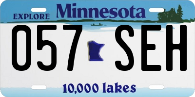 MN license plate 057SEH