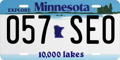 MN license plate 057SEO