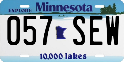 MN license plate 057SEW