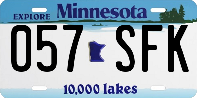 MN license plate 057SFK