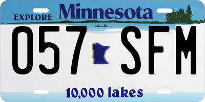 MN license plate 057SFM