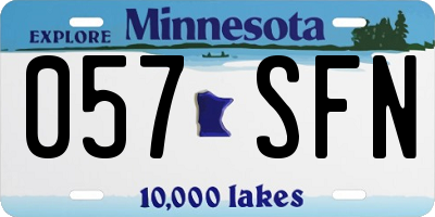 MN license plate 057SFN