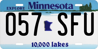 MN license plate 057SFU