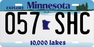 MN license plate 057SHC