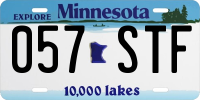 MN license plate 057STF