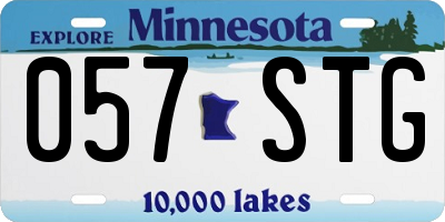MN license plate 057STG