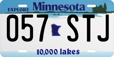 MN license plate 057STJ