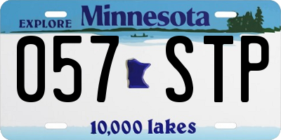 MN license plate 057STP