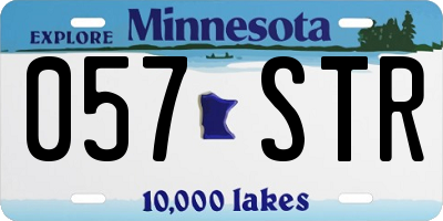 MN license plate 057STR