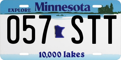 MN license plate 057STT