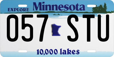 MN license plate 057STU
