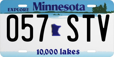 MN license plate 057STV