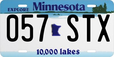 MN license plate 057STX