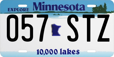 MN license plate 057STZ