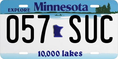 MN license plate 057SUC