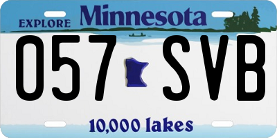 MN license plate 057SVB
