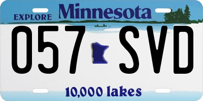 MN license plate 057SVD