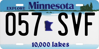 MN license plate 057SVF