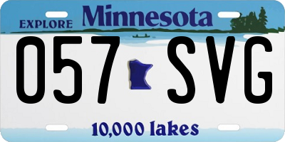 MN license plate 057SVG