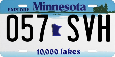 MN license plate 057SVH