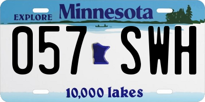 MN license plate 057SWH