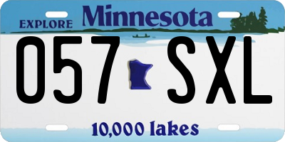 MN license plate 057SXL