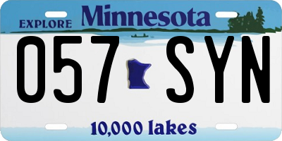 MN license plate 057SYN