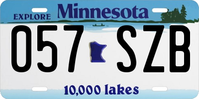MN license plate 057SZB