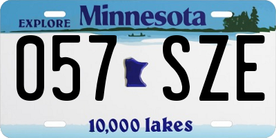 MN license plate 057SZE
