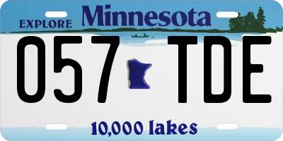 MN license plate 057TDE