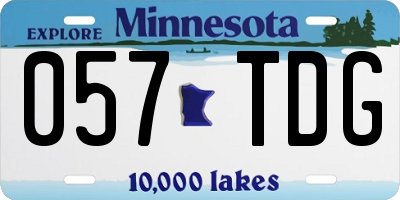MN license plate 057TDG