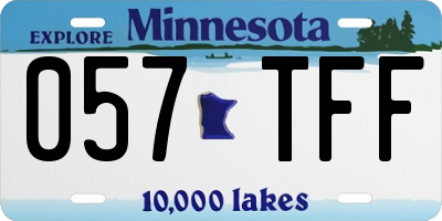 MN license plate 057TFF