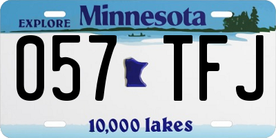 MN license plate 057TFJ