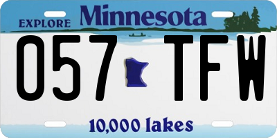 MN license plate 057TFW