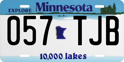 MN license plate 057TJB