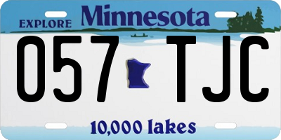 MN license plate 057TJC