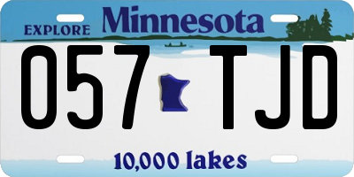 MN license plate 057TJD