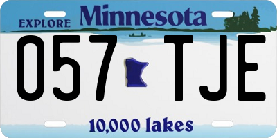 MN license plate 057TJE