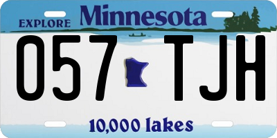 MN license plate 057TJH
