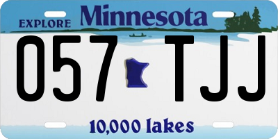 MN license plate 057TJJ