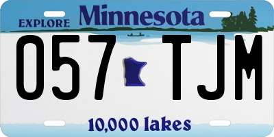 MN license plate 057TJM