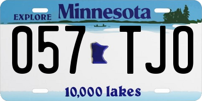 MN license plate 057TJO