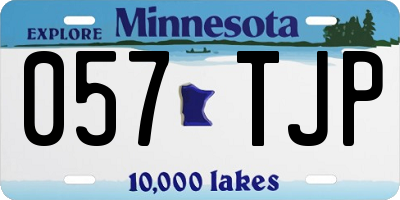 MN license plate 057TJP