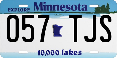 MN license plate 057TJS