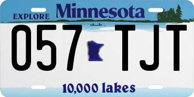 MN license plate 057TJT